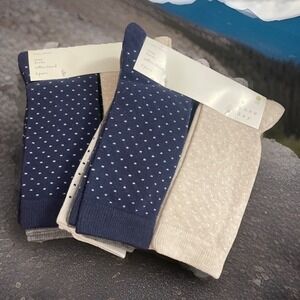 Lot Of 2 , 6 Pack A New Day Cotton Blend Crew Socks Solid & Patterned Size 4-10